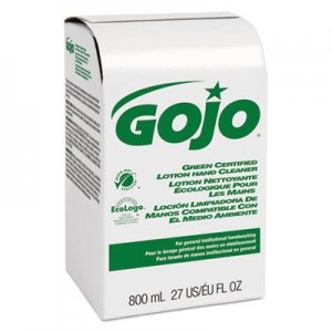 GOJO Green Certified Lotion Hand Cleaner 800mL Bag-in-Box Refill, Unscented, Refill GOJ916512EA 9165-12