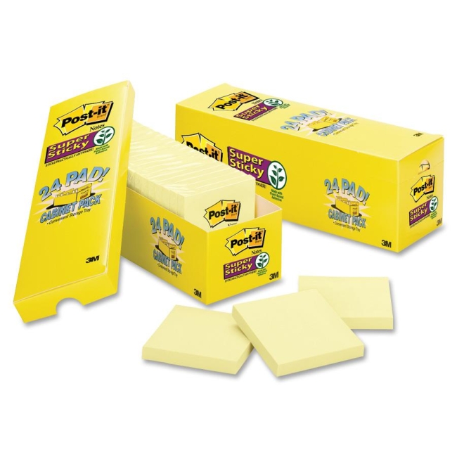 3M Super Sticky Note Office Pack 654-24SSCP MMM65424SSCP