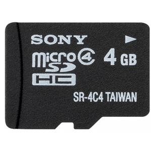 Sony Corporation 4GB microSD High Capacity (microSDHC) Card - Class 4 SR4A4