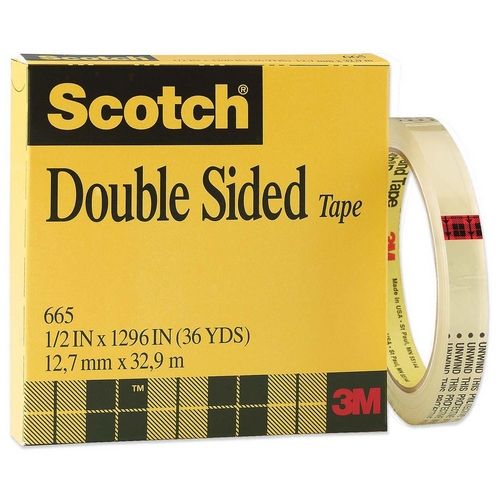 3M Scotch Double-Sided Tape 665121296 MMM665121296 665