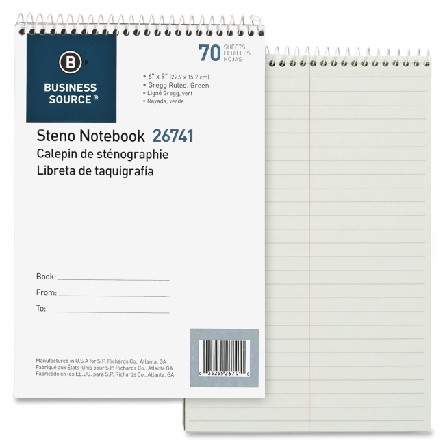Business Source Steno Notebook 26741 BSN26741