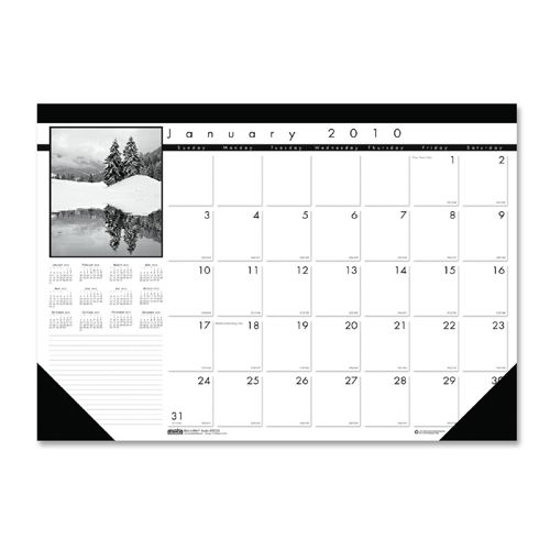 House of Doolittle Black on white Desk Pad Calendar 1226 HOD1226