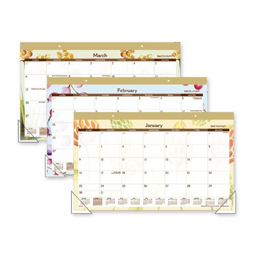 Mead Watercolors Desk Pad Calendar SK91705 DRNSK91705