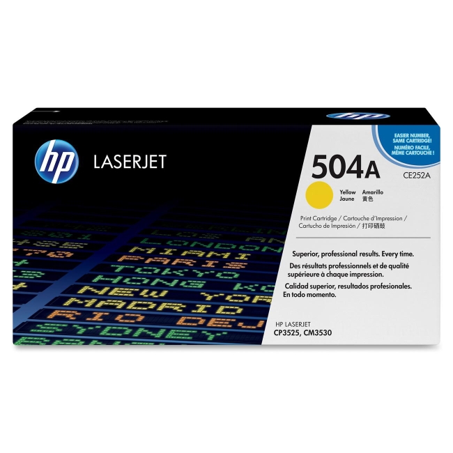 HP Yellow Original LaserJet Toner Cartridge for US Government CE252AG 504A