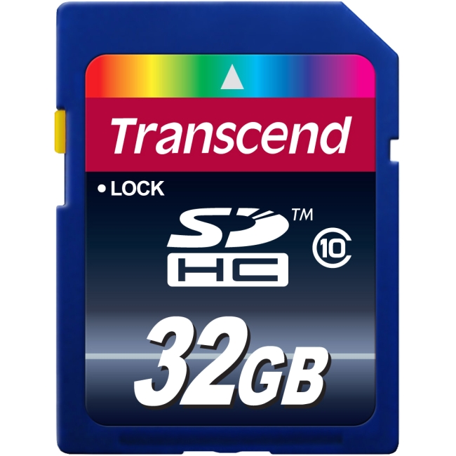 32GB Secure Digital High Capacity (SDHC) Card - Class 10 Transcend Information, Inc TS32GSDHC10