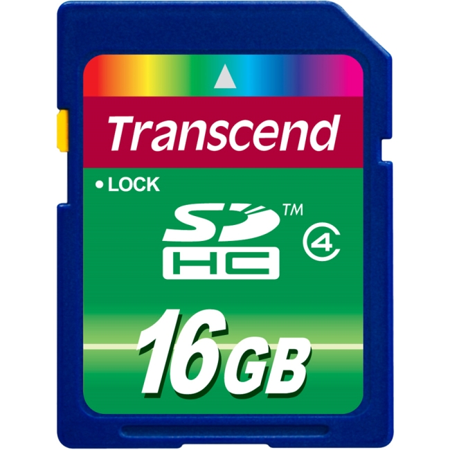 16GB Secure Digital High Capacity (SDHC) Card - Class 4 Transcend Information, Inc TS16GSDHC4