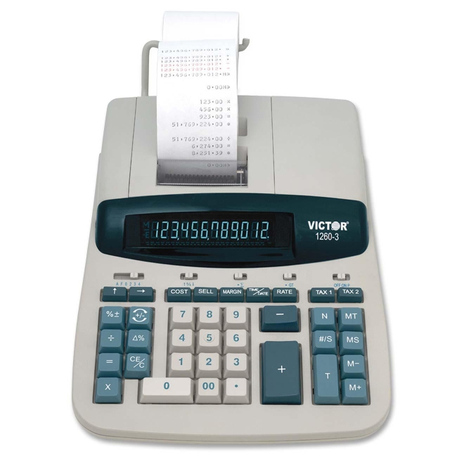 Victor Technology Desktop Print/Display Calculator 1260-3 VCT12603