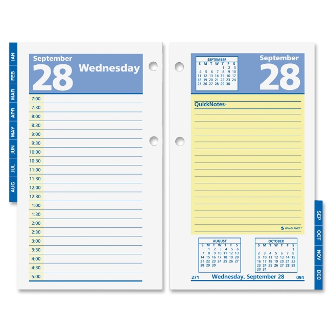 Mead QuickNotes Daily Desk Calendar Refill E517-50 AAGE51750