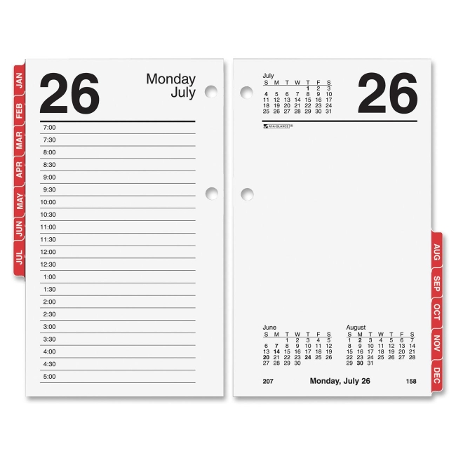 Mead Monthly Desk Calendar Refill with Monthly Tabs E717T-50 AAGE717T50