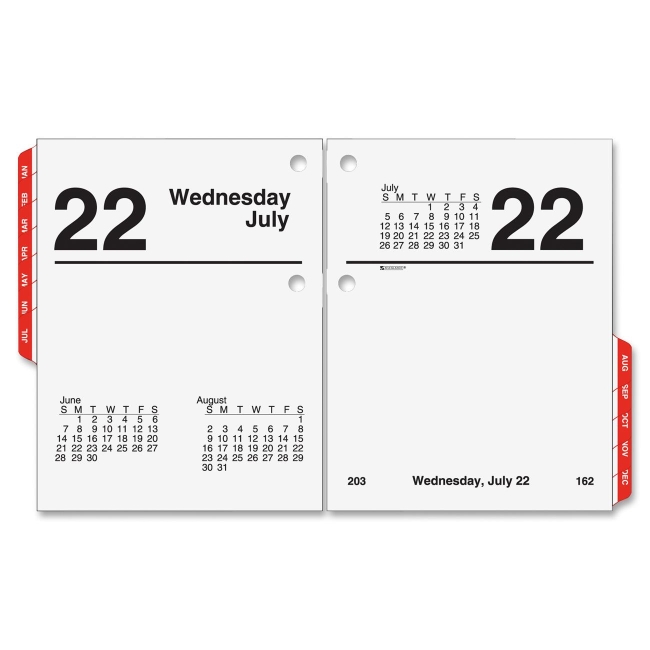 Mead Compact Size Daily Desk Calendar Refill E919-50 AAGE91950