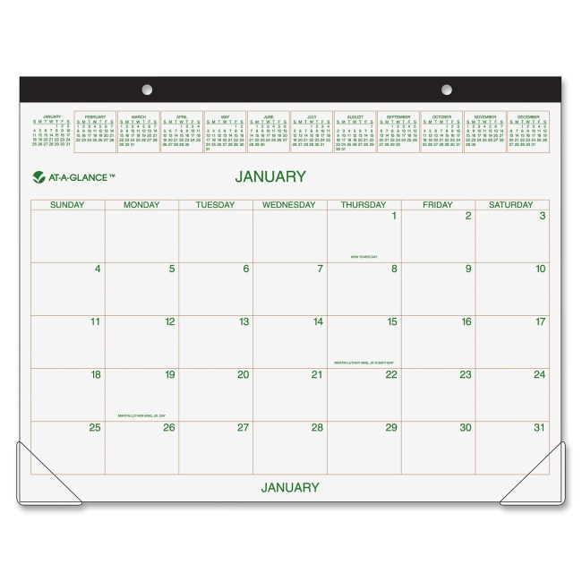 Mead Recycled 2-Color Desk Pad Calendar GG2500-00 AAGGG250000