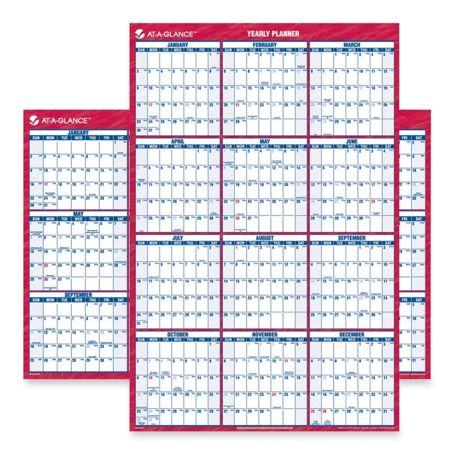 Mead Reversible Yearly Wall Calendar PM212-28 AAGPM21228