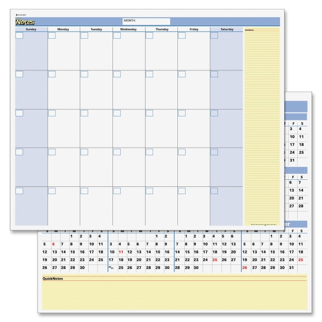 Mead QuickNotes Compact Wall Calendar PM550B28 AAGPM550B28