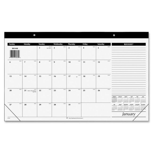 Mead Monthly Compact Full Year Desk Pad SK14-00 AAGSK1400
