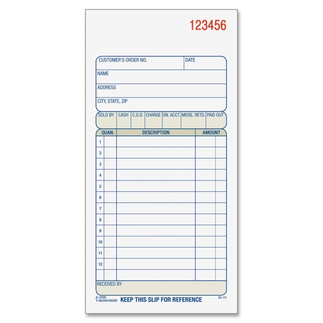 Globe-Weis Carbonless Sales Order Books DC3705 ABFDC3705