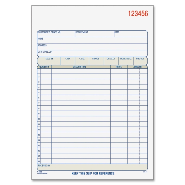 Globe-Weis Carbonless Sales Order Books TC5805 ABFTC5805