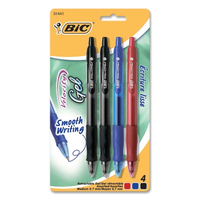 BIC Velocity Gel Retractable Pen RLCP41AST BICRLCP41AST