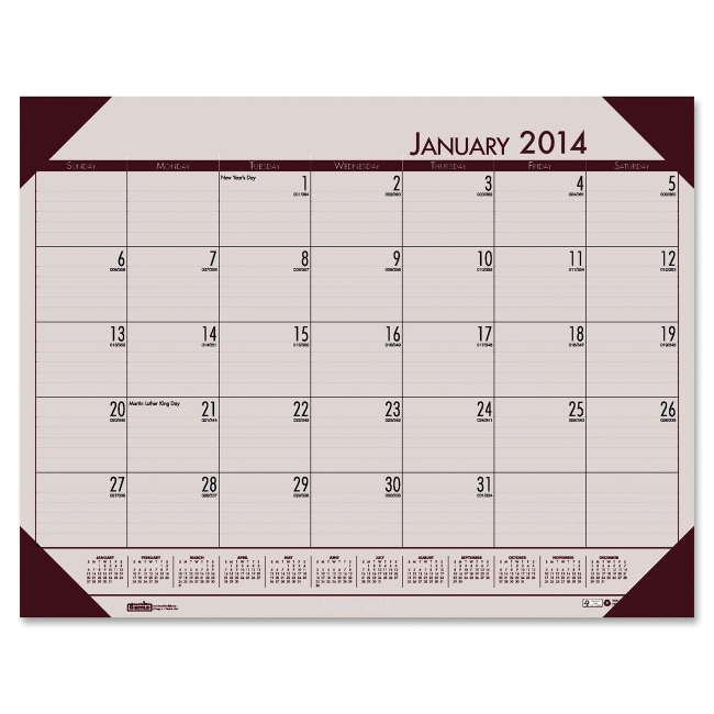 House of Doolittle EcoTones Desk Pad Calendar 124-70 HOD12470