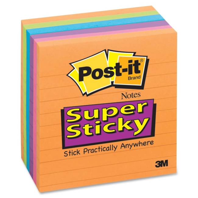 3M Super Sticky Ruled Note 675-6SSAN MMM6756SSAN