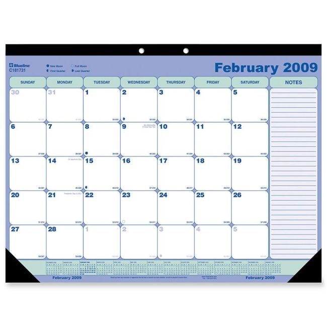 Brownline Monthly Desk/Wall Calendar Pad C181731 REDC181731