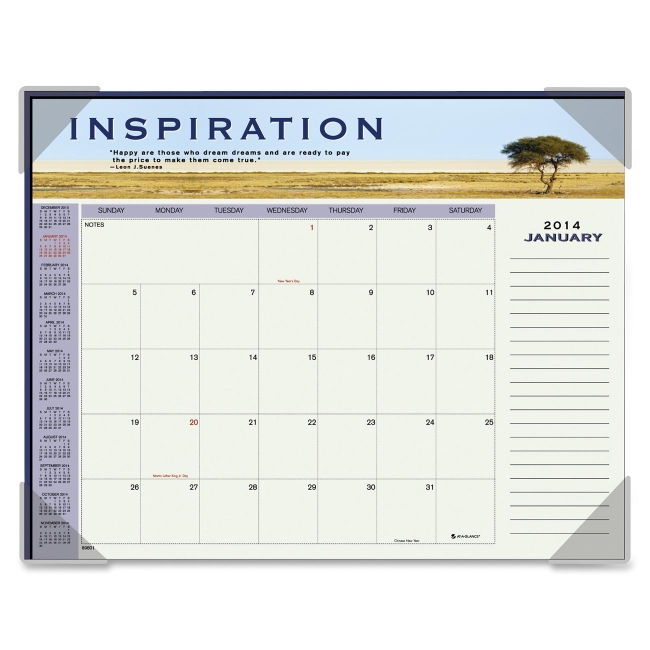 Mead Panoramic Motivational Desk Pad 89801 AAG89801