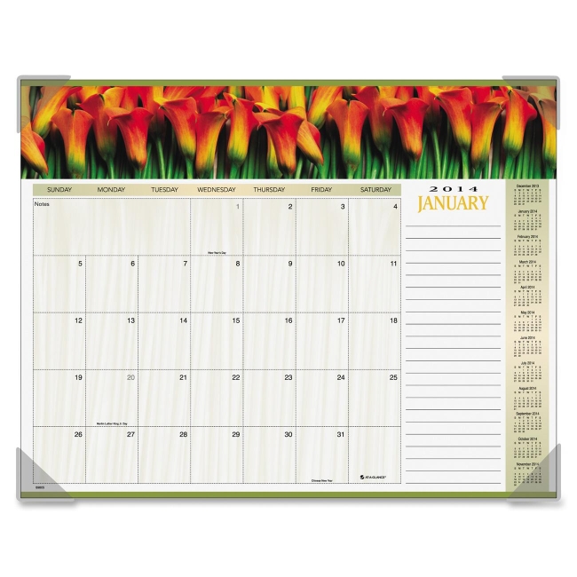 Mead Panoramic Floral Desk Pad 89805 AAG89805