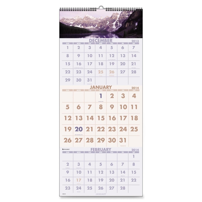 Mead Scenic 3-Months Per Page Panoramic Wall Calendar DMW50328 AAGDMW50328