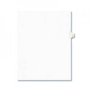 Avery Avery-Style Legal Exhibit Side Tab Dividers, 1-Tab, Title I, Ltr, White, 25/PK AVE01409 01409