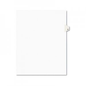 Avery Avery-Style Legal Exhibit Side Tab Dividers, 1-Tab, Title G, Ltr, White, 25/PK AVE01407 01407
