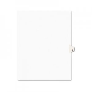 Avery Avery-Style Legal Exhibit Side Tab Dividers, 1-Tab, Title O, Ltr, White, 25/PK AVE01415 01415