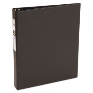 Avery Economy Non-View Binder with Round Rings, 11 x 8 1/2, 1" Capacity, Black AVE03301 03301