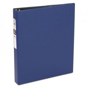Avery Economy Non-View Binder with Round Rings, 11 x 8 1/2, 1" Capacity, Blue AVE03300 03300