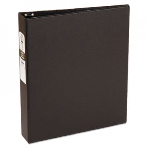 Avery Economy Non-View Binder with Round Rings, 11 x 8 1/2, 1 1/2" Capacity, Black AVE03401 03401