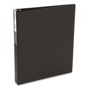Avery Economy Non-View Binder with Round Rings, 11 x 8 1/2, 1" Capacity, Black AVE04301 04301