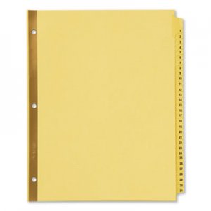Avery Preprinted Laminated Tab Dividers w/Gold Reinforced Binding Edge, 31-Tab, Letter AVE11308 11308