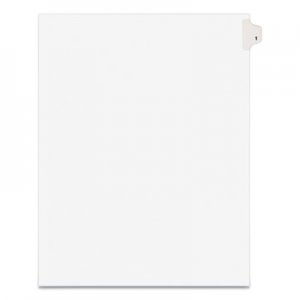 Avery Avery-Style Legal Exhibit Side Tab Divider, Title: 1, Letter, White, 25/Pack AVE11911 11911