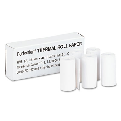 PM Thermal Calculator Rolls, 1-1/2" x 14 ft, White, 5/Pack 05228 PMC05228 5228