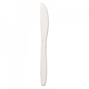 Dixie Plastic Cutlery, Heavy Mediumweight Knives, White, 1000/Carton DXEKM217 KM217