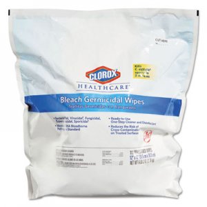 Clorox Bleach Germicidal Wipes, 12 x 12, Unscented, 110/Bag CLO30359 10044600303595