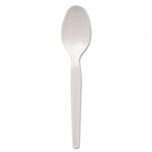 Dixie Plastic Cutlery, Heavy Mediumweight Teaspoons, White, 1000/Carton DXETM217 TM217