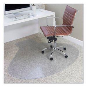 ES Robbins EverLife Chair Mats For Medium Pile Carpet, Contour, 66 x 60, Clear ESR122775 122775