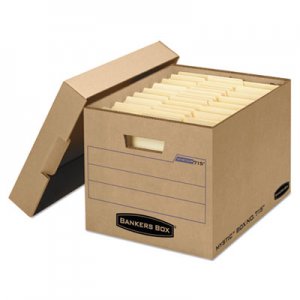 Bankers Box Filing Storage Box with Locking Lid, Letter/Legal, Kraft, 25/Carton FEL7150001 7150001