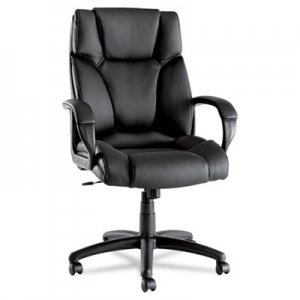 Alera Fraze Series High-Back Swivel/Tilt Chair, Black Leather FZ41LS10B ALEFZ41LS10B