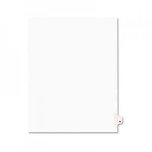 Avery Avery-Style Legal Exhibit Side Tab Divider, Title: 74, Letter, White, 25/Pack AVE01074 01074