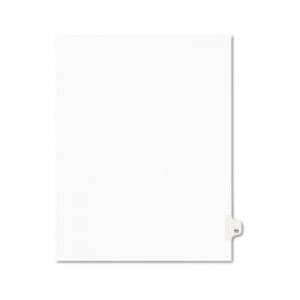Avery Avery-Style Legal Exhibit Side Tab Divider, Title: 73, Letter, White, 25/Pack AVE01073 01073