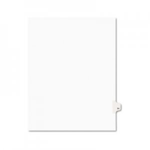 Avery Avery-Style Legal Exhibit Side Tab Divider, Title: 71, Letter, White, 25/Pack AVE01071 01071