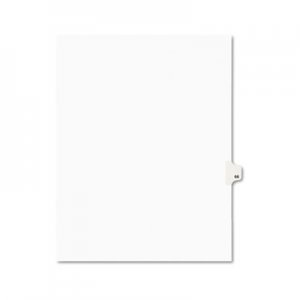 Avery Avery-Style Legal Exhibit Side Tab Divider, Title: 66, Letter, White, 25/Pack AVE01066 01066