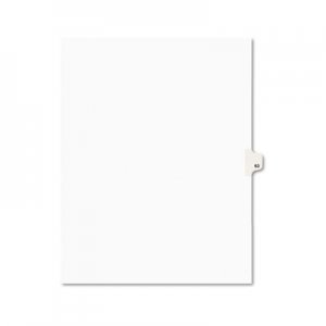 Avery Avery-Style Legal Exhibit Side Tab Divider, Title: 63, Letter, White, 25/Pack AVE01063 01063