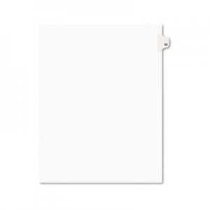 Avery Avery-Style Legal Exhibit Side Tab Divider, Title: 52, Letter, White, 25/Pack AVE01052 01052