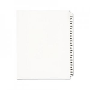 Avery Avery-Style Legal Exhibit Side Tab Divider, Title: 376-400, Letter, White AVE01345 01345